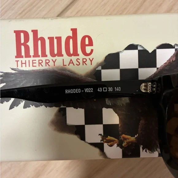 THIERRY LASRY x RHUDE Checkered Sunglasses X Rhude Checkered Rodeo Sunglasses | The Webster main image 3